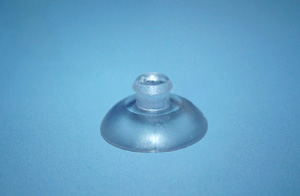 Saugnäpfe Ø 16 mm x 8 mm hoch, mit Zapfen - passend für Loch Ø 5 mm