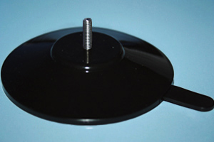 Saugnäpfe Ø 75 mm, schwarz - mit Löselasche - Gewinde M4 x 14 mm