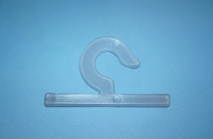 Kunststoffhaken mit Querbügel 49 mm lang - transparent