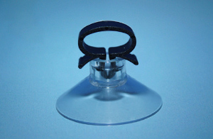 Sauger / Saugnapf Ø 37,5 mm mit eingesteckter Schelle