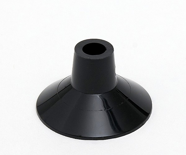 Saugnapf Ø 30 mm, schwarz - mit kon. Schaft und Loch Ø 6mm x 11mm tief