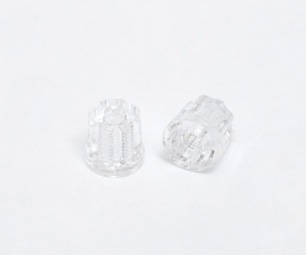 Artikel: 1374 - Hutmutter M4, transparent - geriffelt