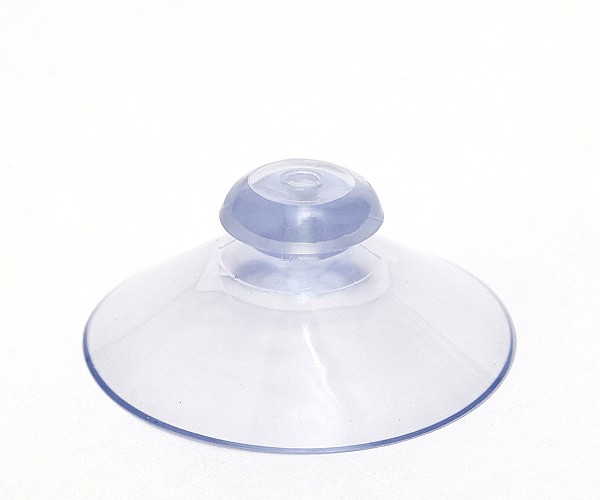 Saugnapf Ø 40mm, transparent - mit Knopf Ø 15mm, Hals Ø 10mm