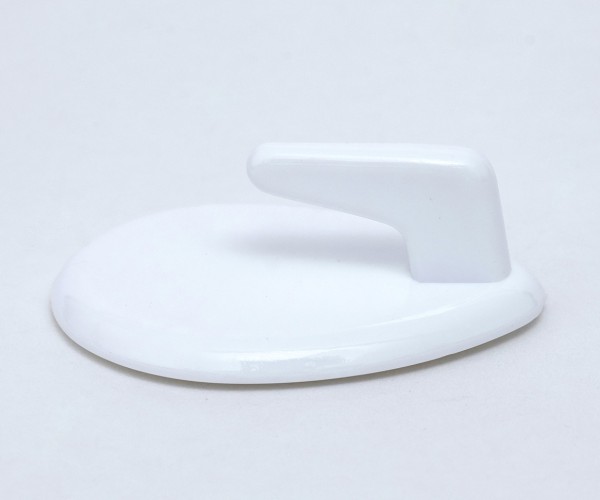Artikel: 5442 - Kunststoff-Klebehaken Oval 54mm x 42mm breit, weiß - selbstklebend